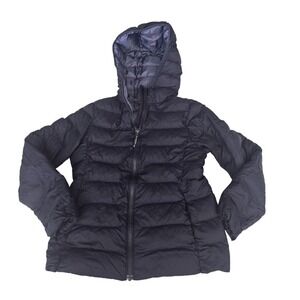 Uniqlo Kids Lightweight Down‎ Hooded Puffer Jacket Navy Blue Size 9-10